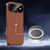 iPhone Air Soft Armor MagSafe Cooling Plain Leather Hybrid PC Phone Case - Brown