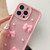 iPhone Air Soft Silicone 3D Bowknot Pearl Phone Case with Beaded Wrist Strap - Pink