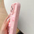 iPhone Air Soft Silicone 3D Bowknot Pearl Phone Case with Beaded Wrist Strap - Pink