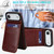 iPhone Air Solid Color Card Slots Bracket PU Phone Case - Brown