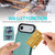 iPhone Air Solid Color Card Slots Bracket PU Phone Case - Mint Green
