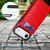 iPhone Air Solid Color Card Slots Bracket PU Phone Case - Red