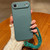 iPhone Air Solid Color Liquid Silicone Magnetic Phone Case with Lanyard - Dark Green