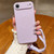 iPhone Air Solid Color Liquid Silicone Magnetic Phone Case with Lanyard - Lilac