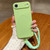 iPhone Air Solid Color Liquid Silicone Magnetic Phone Case with Lanyard - Matcha Green