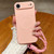 iPhone Air Solid Color Liquid Silicone Magnetic Phone Case with Lanyard - Pink