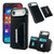 iPhone Air Solid Color Metal Buckle Card Slots Bag Phone Case - Black