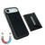 iPhone Air Solid Color Metal Buckle Card Slots Bag Phone Case - Black