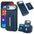 iPhone Air Solid Color Metal Buckle Card Slots Bag Phone Case - Blue