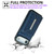 iPhone Air Solid Color Metal Buckle Card Slots Bag Phone Case - Blue