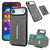 iPhone Air Solid Color Metal Buckle Card Slots Bag Phone Case - Grey