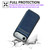 iPhone Air Solid Color Zipper 11-Card Slots Bag Phone Case with Lanyard - Blue