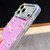 iPhone Air Sparkling IMD Colorful Bow Phone Case with Bracelet - Glitter Light Purple