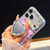 iPhone Air Sparkling IMD Heart-Shaped Mirror Magnetic Phone Case with Bracelet - Glitter Star