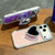 iPhone Air Sparkling IMD Heart-Shaped Mirror Magnetic Phone Case with Bracelet - Love Transparent