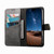 iPhone Air Splicing Zipper Wallet Vegan Leather Phone Case with Strap - Gray