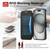 iPhone Air Splitable Electroplated MagSafe RFID Anti-theft Leather Phone Case with Lens Film - Black