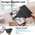 iPhone Air Splitable Electroplated MagSafe RFID Anti-theft Leather Phone Case with Lens Film - Black