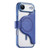 iPhone Air Splitable Electroplated MagSafe RFID Anti-theft Leather Phone Case with Lens Film - Blue