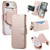 iPhone Air Splitable Electroplated MagSafe RFID Anti-theft Leather Phone Case with Lens Film - Rose Gold