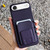 iPhone Air Square Folding Card Bag Holder Phone Case - Dark Purple