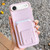 iPhone Air Square Folding Card Bag Holder Phone Case - Pink