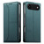 iPhone Air Stitched Line Magnetic RFID Vegan Leather Phone Case - Green