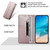 iPhone Air Stitched Line Magnetic RFID Vegan Leather Phone Case - Pink