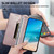 iPhone Air Stitched Line Magnetic RFID Vegan Leather Phone Case - Pink