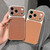 iPhone Air Transforms Into 17 Series Large Window Frosted Lychee Texture Phone Case - Khaki