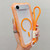 iPhone Air Transparent Matte TPU Hybrid PC 3-in-1 MagSafe Phone Case with Wrist Strap - Orange