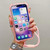 iPhone Air Transparent Matte TPU Hybrid PC 3-in-1 MagSafe Phone Case with Wrist Strap - Purple