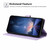iPhone Air Tree Cat Embossed Flip Vegan Leather Phone Case - Purple
