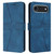 iPhone Air Triangle Solid Color Leather Phone Case - Blue