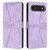 iPhone Air Triangle Solid Color Leather Phone Case - Purple