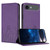 iPhone Air Tulips Butterfly Pattern Magnetic Vegan Leather Phone Case - Dark Purple
