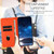 iPhone Air Tulips Butterfly Pattern Magnetic Vegan Leather Phone Case - Orange