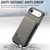 iPhone Air Twill Fabric Leather Vertical Flip RFID Card Bag Phone Case - Gray