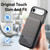 iPhone Air Twill Fabric Leather Vertical Flip RFID Card Bag Phone Case - Gray