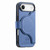 iPhone Air Twill Fabric MagSafe RFID Anti-theft Zipper Wallet Leather Phone Case - Dark Blue