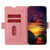 iPhone Air Twill Texture Side Button Leather Phone Case - Pink