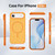 iPhone Air Two-colors Imitation Original Magsafe PC Hybrid TPU Phone Case - Orange