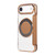 iPhone Air Ultra-thin Magnetic Plating Vegan Leather Phone Case - Brown