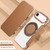 iPhone Air Ultra-thin Magnetic Plating Vegan Leather Phone Case - Brown
