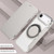 iPhone Air Ultra-thin Magnetic Plating Vegan Leather Phone Case - Grayish White