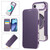 iPhone Air Ultra-thin Magnetic Plating Vegan Leather Phone Case - Purple