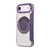 iPhone Air Ultra-thin Magnetic Plating Vegan Leather Phone Case - Purple