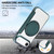 iPhone Air Ultra-thin Rotation Holder Magnetic Plating Vegan Leather Phone Case - Blackish Green