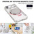 iPhone Air Ultra-thin Rotation Holder Magnetic Plating Vegan Leather Phone Case - Grayish White
