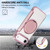 iPhone Air Ultra-thin Rotation Holder Magnetic Plating Vegan Leather Phone Case - Rose Gold